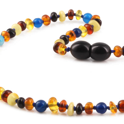 KALUNG BAYI AMBER DENGAN BLUE LACE AGATE. XR42M-BL