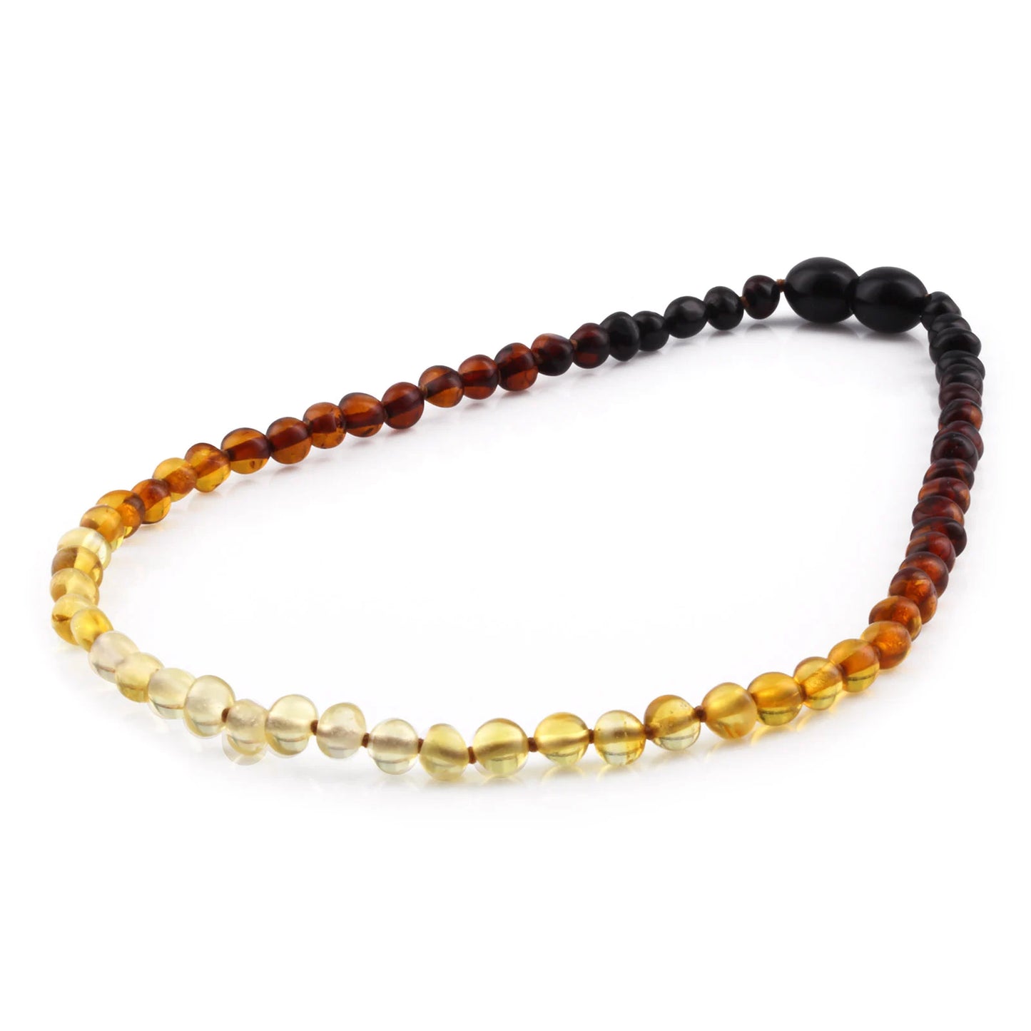 KALUNG & GELANG AMBER BAYI RAINBOW GLOSSY 32CM & 14CM. 5X4MM