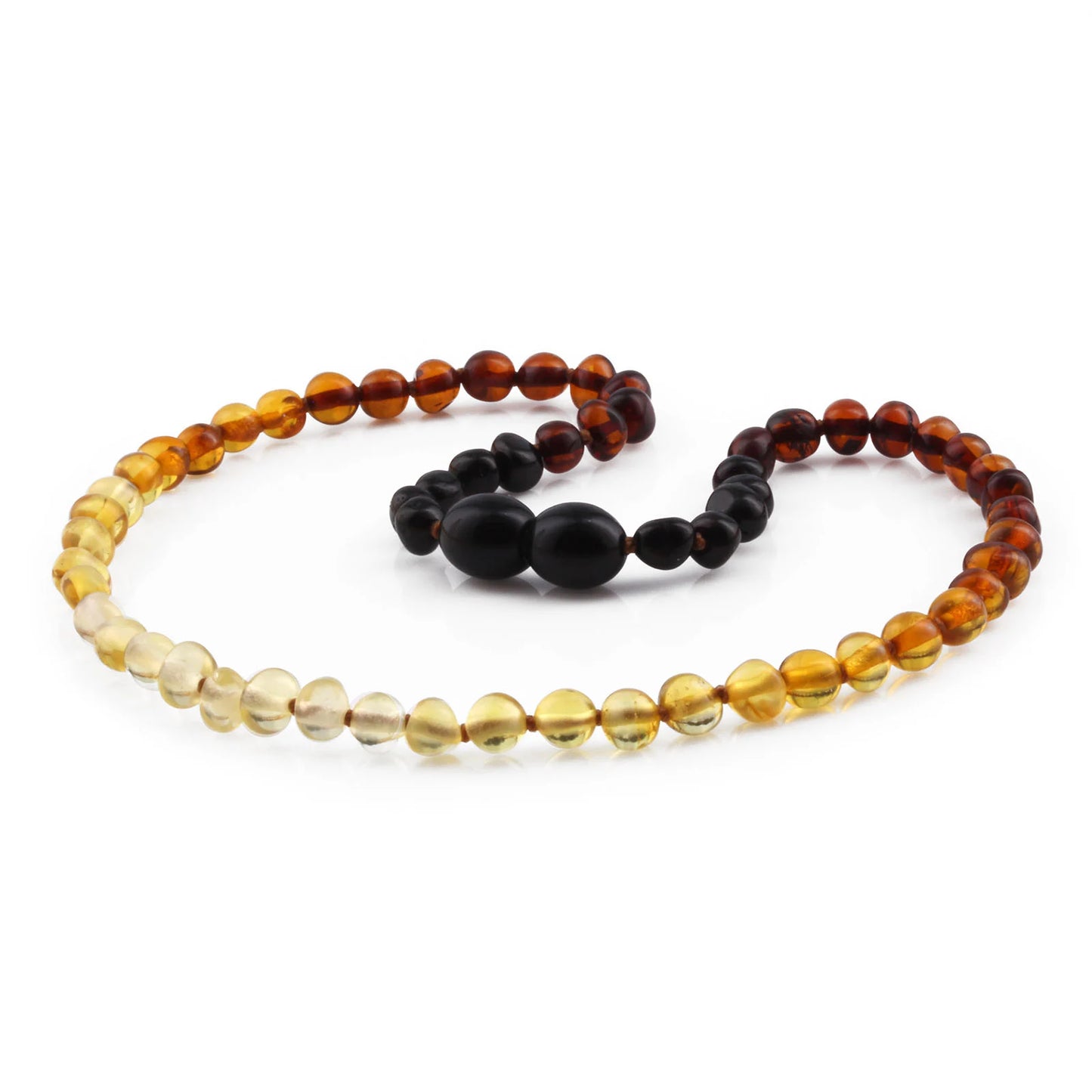 KALUNG & GELANG AMBER BAYI RAINBOW GLOSSY 32CM & 14CM. 5X4MM