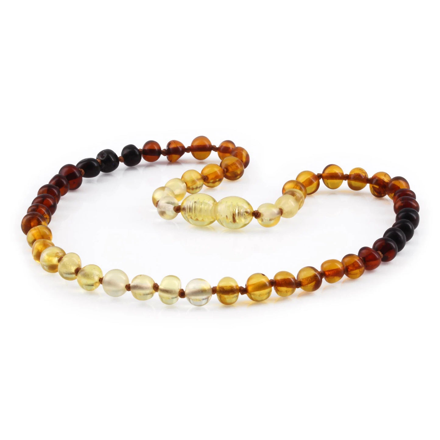 KALUNG & GELANG AMBER BAYI RAINBOW GLOSSY 32CM & 14CM. 5X4MM