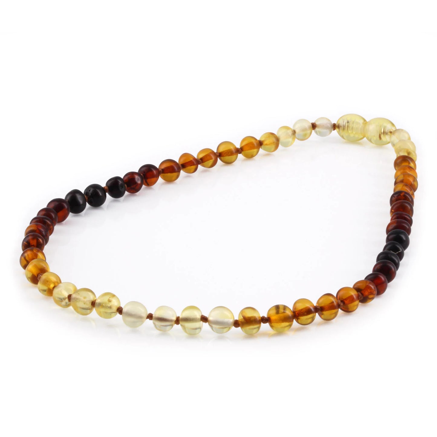 KALUNG & GELANG AMBER BAYI RAINBOW GLOSSY 32CM & 14CM. 5X4MM