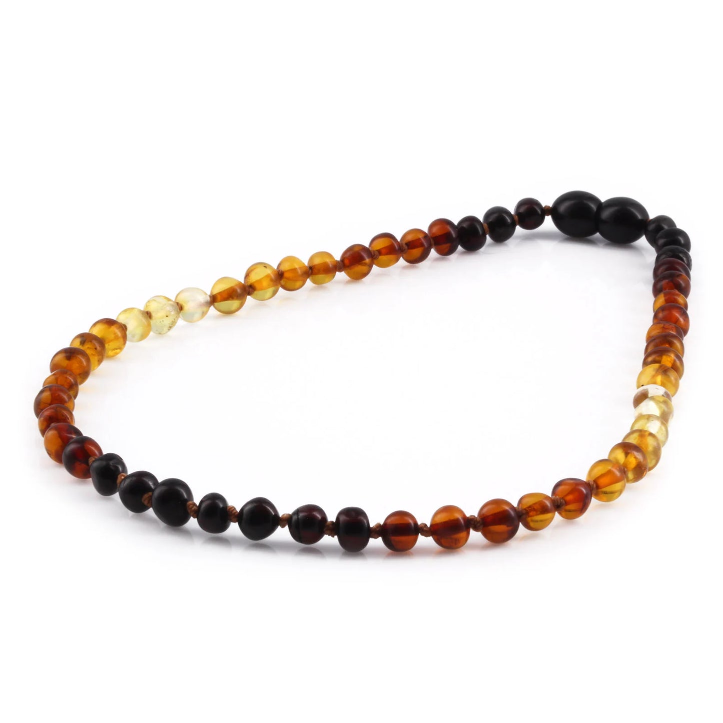 KALUNG & GELANG AMBER BAYI RAINBOW GLOSSY 32CM & 14CM. 5X4MM