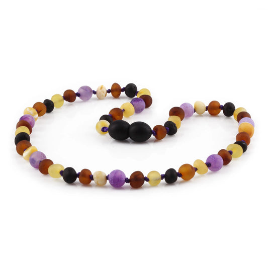KALUNG BAYI AMBER DENGAN PURPLE FROST AGATE. LE488