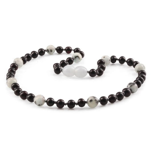 KALUNG BAYI AMBER DENGAN KIWI JASPER. LE551