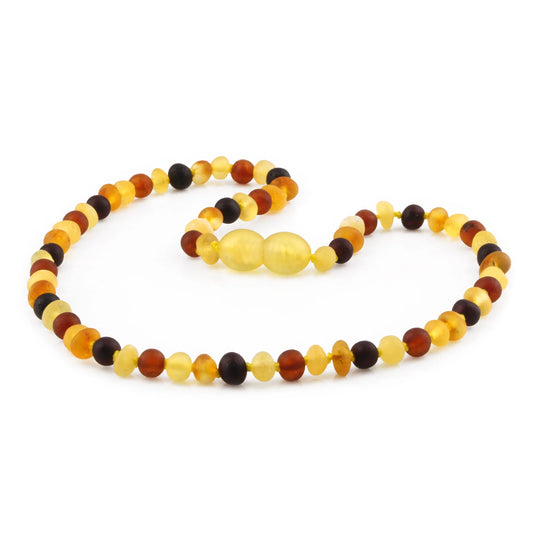 KALUNG AMBER BAYI MULTICOLOUR MATTE 32CM. 4X3MM