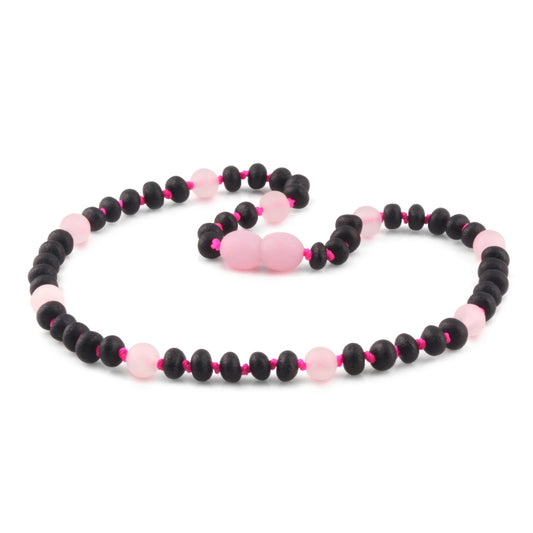 KALUNG BAYI AMBER DENGAN ROSE QUARTZ. LE549-XR