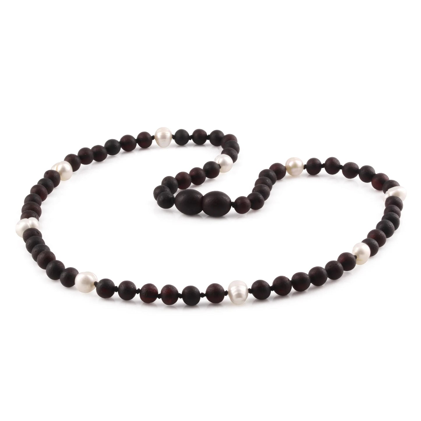 KALUNG AMBER DENGAN WHITE PEARL UNTUK DEWASA. BLE253