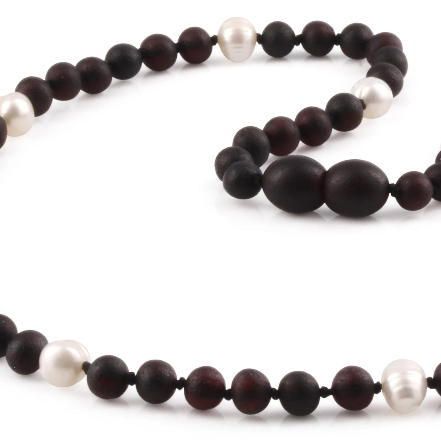 KALUNG AMBER DENGAN WHITE PEARL UNTUK DEWASA. BLE253