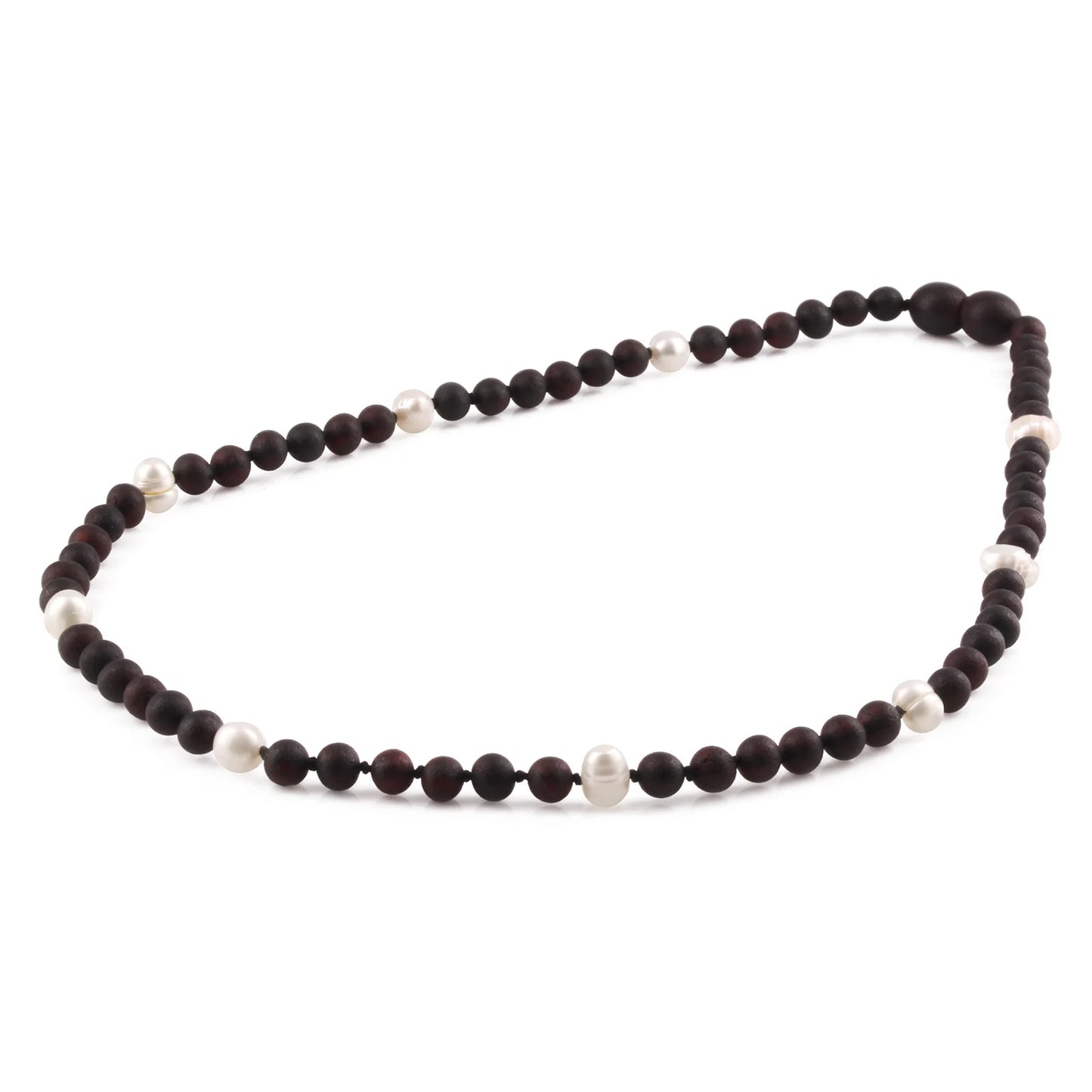 KALUNG AMBER DENGAN WHITE PEARL UNTUK DEWASA. BLE253