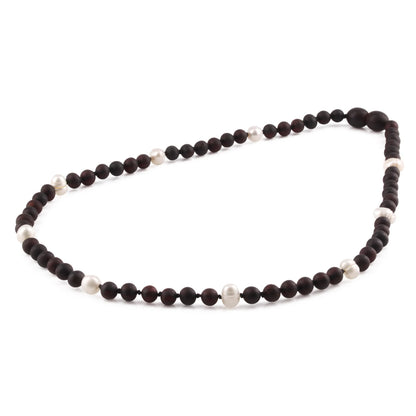 KALUNG AMBER DENGAN WHITE PEARL UNTUK DEWASA. BLE253