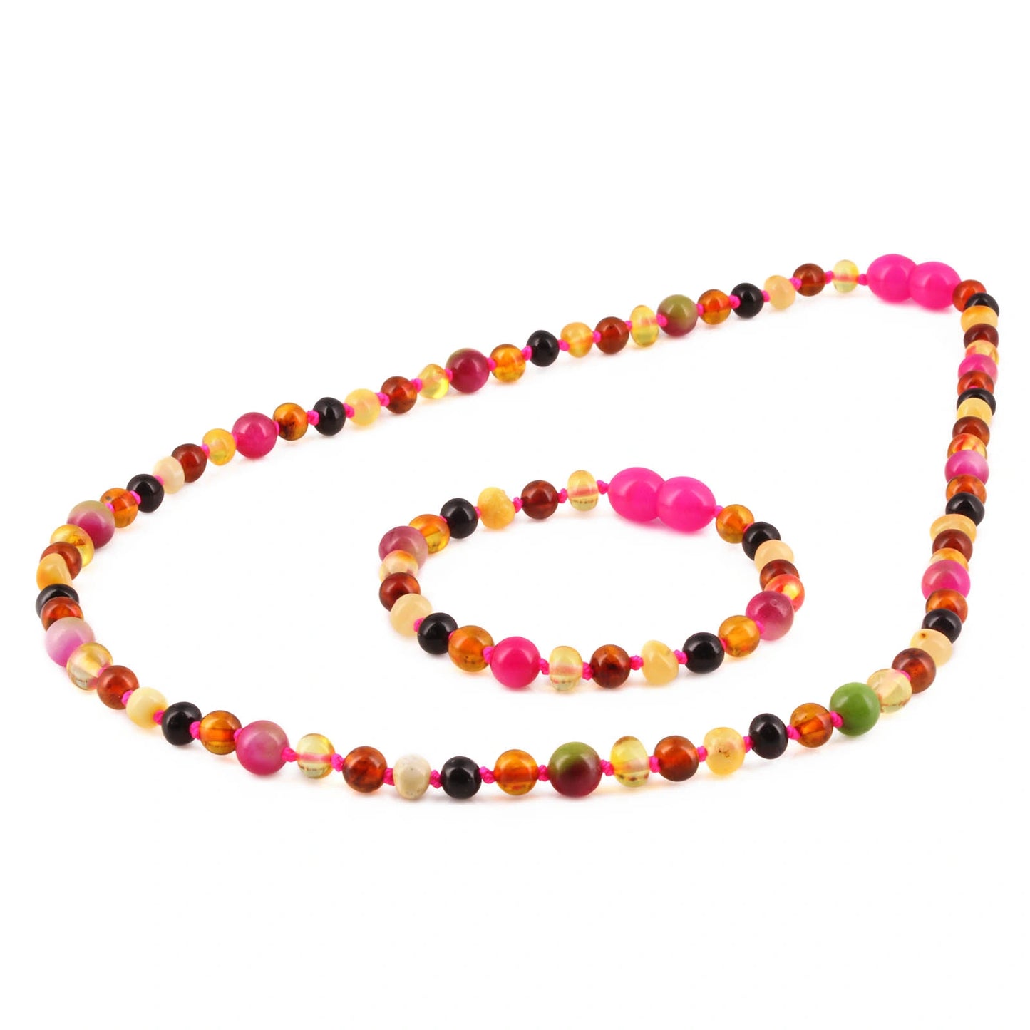SET AMBER UNTUK DEWASA KOMBINASI PINK JADE - BLE261