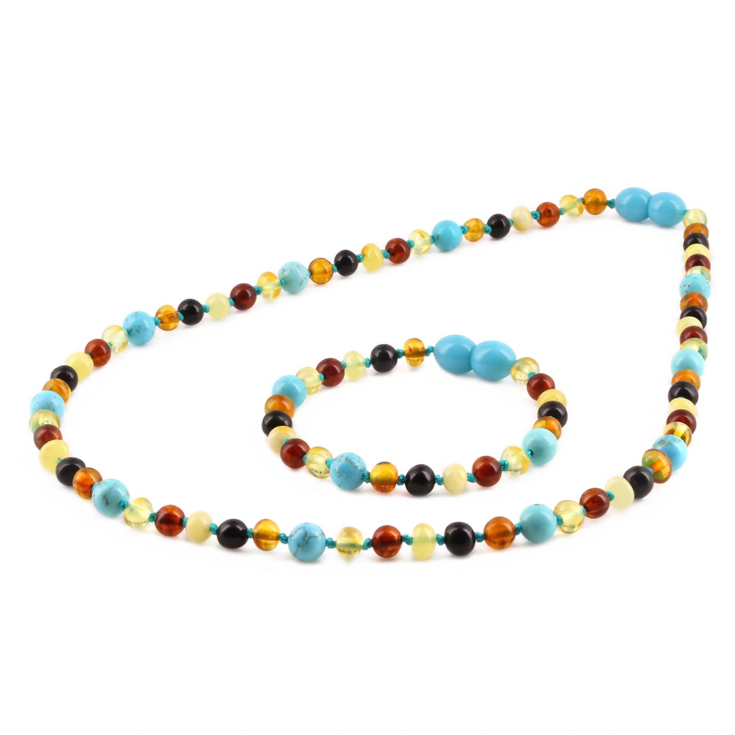SET AMBER UNTUK DEWASA KOMBINASI TURQUOISE - BLE263