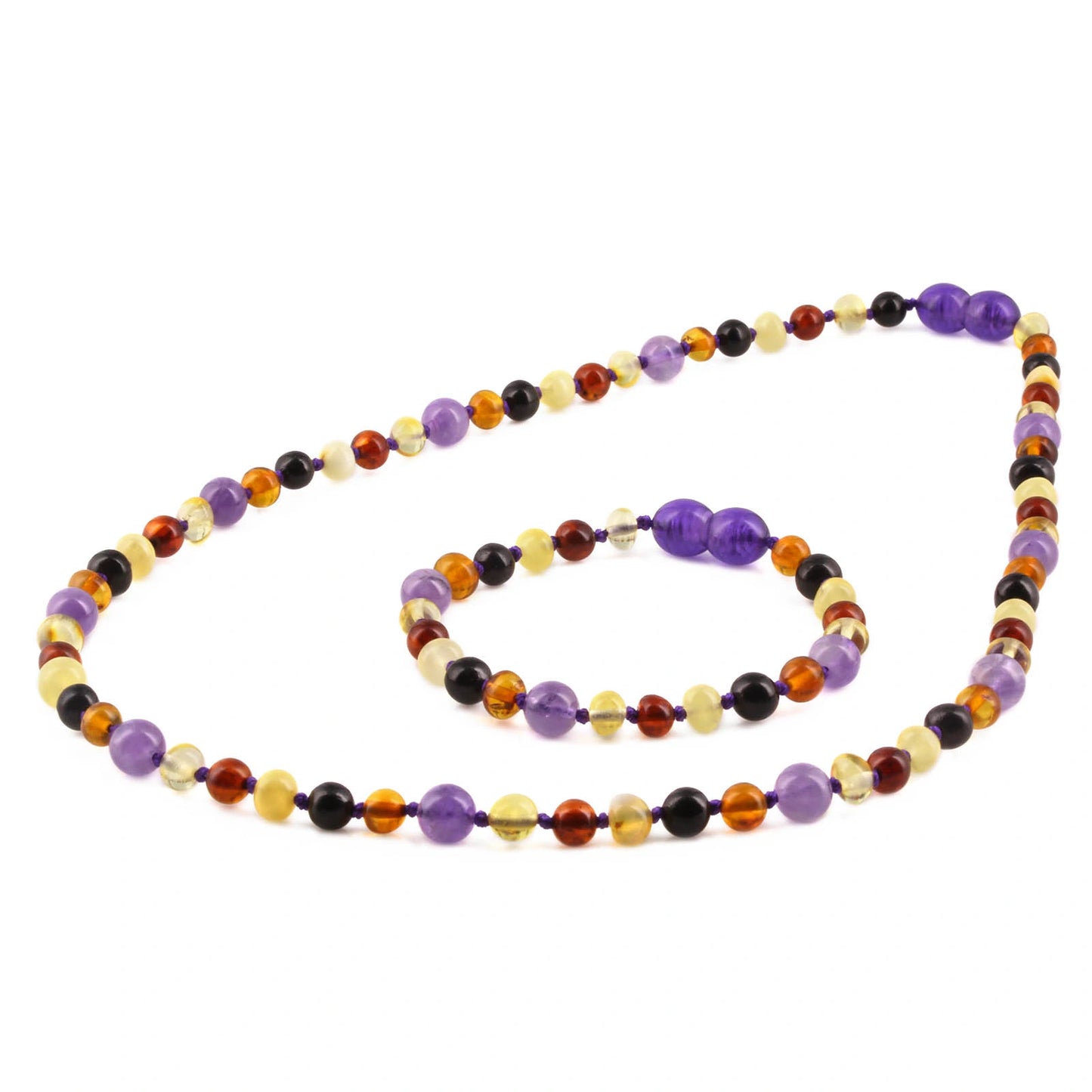 SET AMBER UNTUK DEWASA KOMBINASI AMETHYST - BLE264