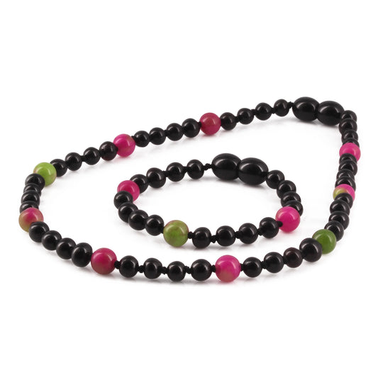 SET BAYI AMBER DENGAN PINK JADE. LE565