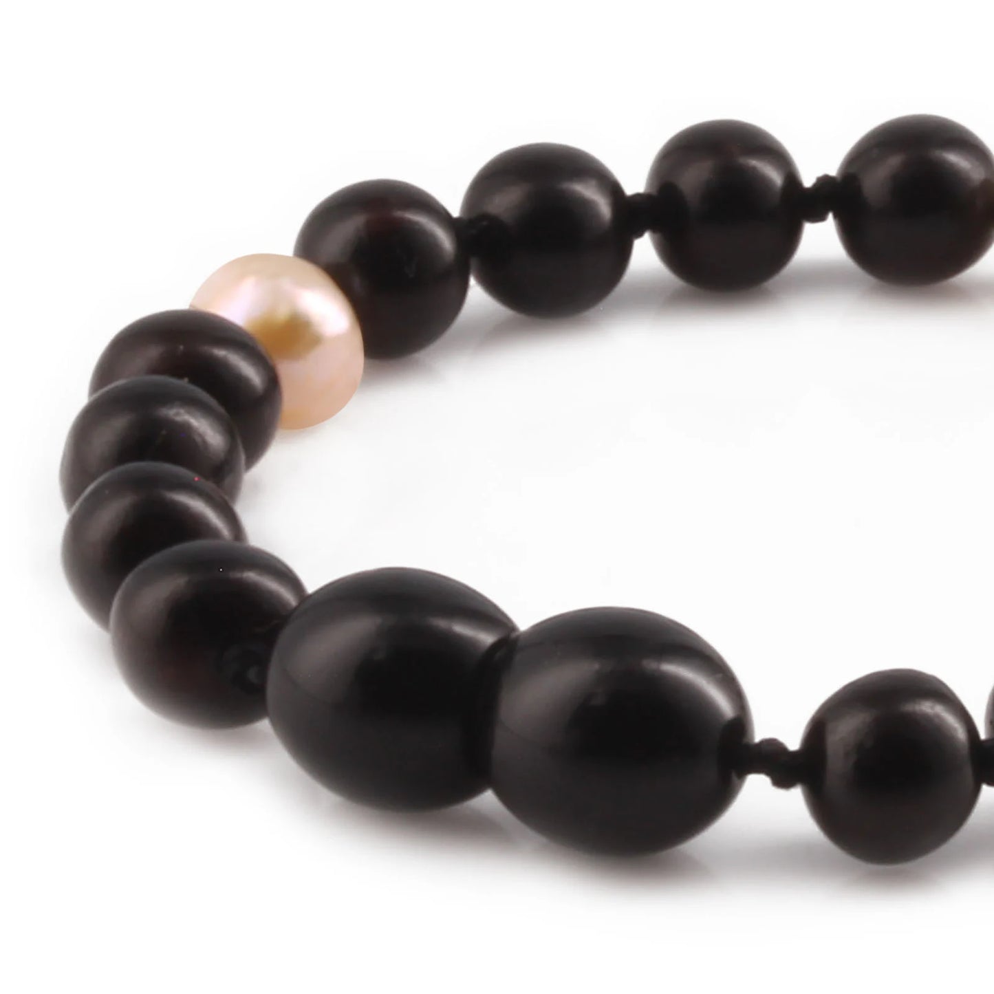 GELANG BAYI AMBER DENGAN PINK PEARL. P3