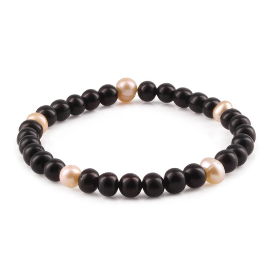 GELANG AMBER DENGAN PINK PEARL UNTUK DEWASA. P3
