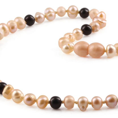 KALUNG MUTIARA DENGAN BALTIC AMBER UNTUK DEWASA. P4
