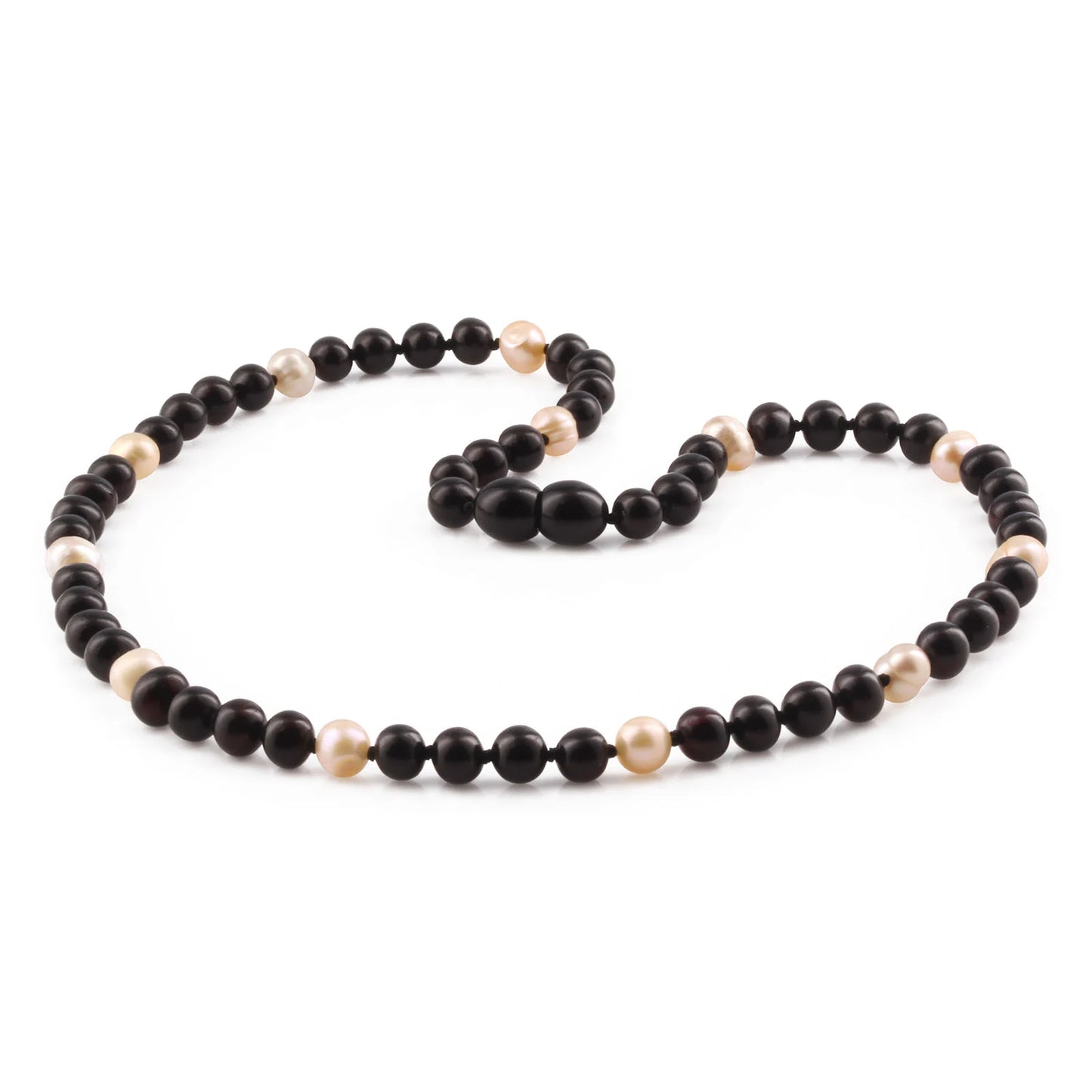 KALUNG AMBER DENGAN PINK PEARL UNTUK DEWASA. P3