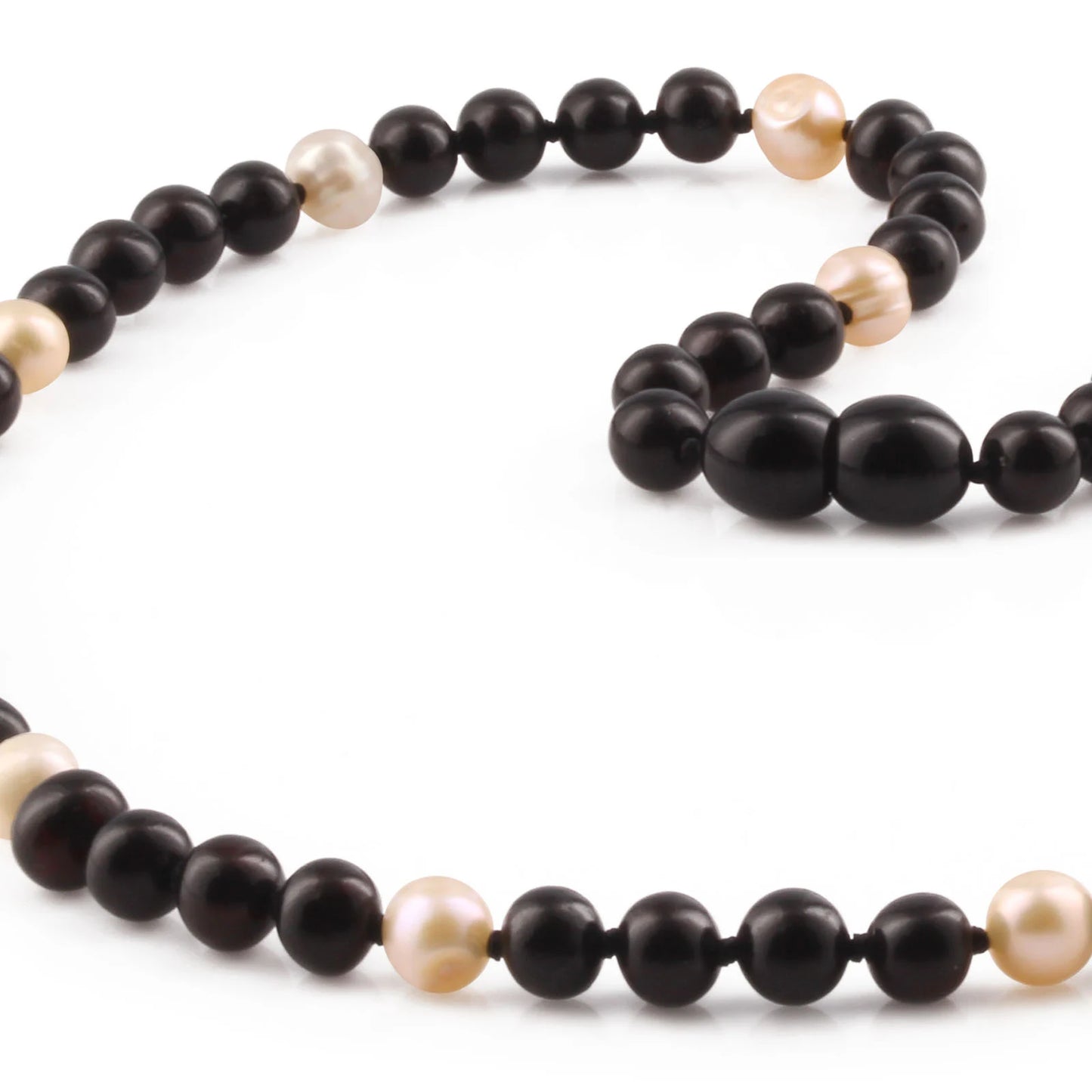 KALUNG AMBER DENGAN PINK PEARL UNTUK DEWASA. P3
