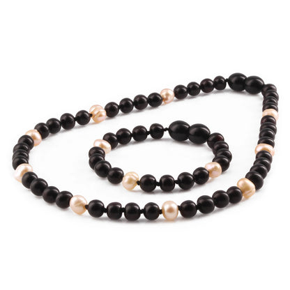 SET BAYI AMBER DENGAN PINK PEARL. P3