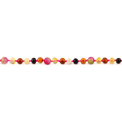 KALUNG DEWASA AMBER DENGAN PINK JADE. BLE261