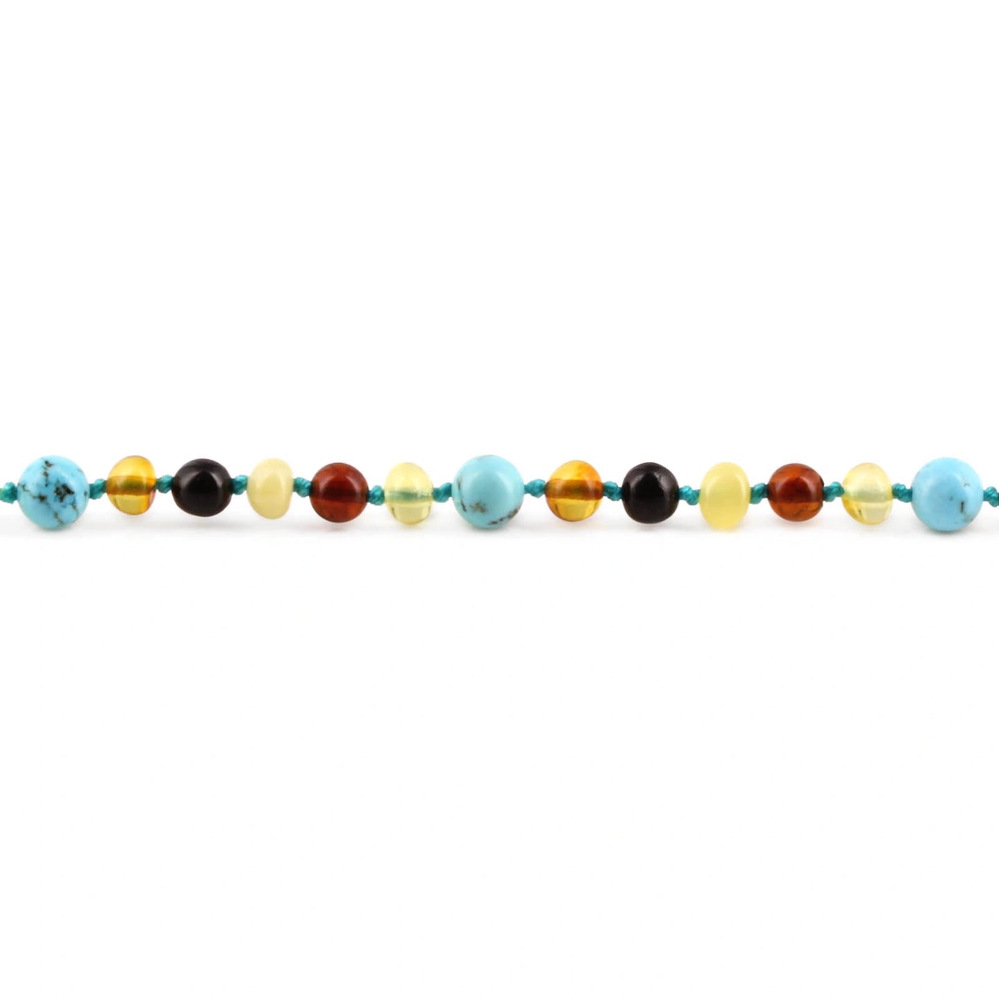 GELANG AMBER UNTUK DEWASA KOMBINASI TURQUOISE - BLE263