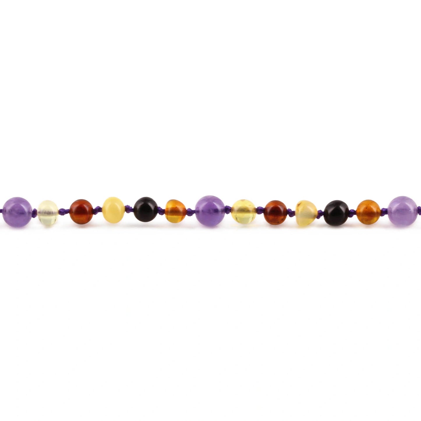 GELANG AMBER UNTUK DEWASA KOMBINASI AMETHYST - BLE264