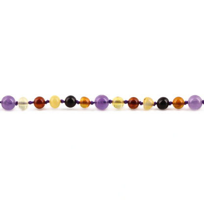 SET AMBER UNTUK DEWASA KOMBINASI AMETHYST - BLE264