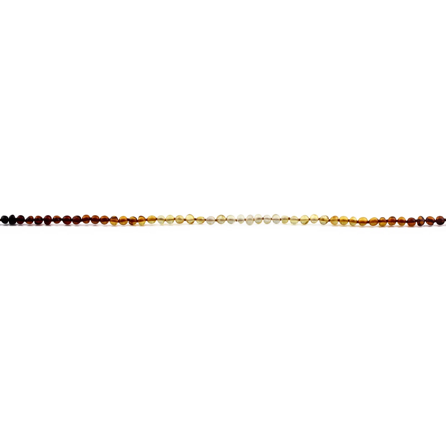 KALUNG AMBER BAYI RAINBOW GLOSSY 32CM. 5X4MM