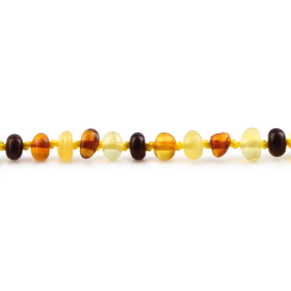 GELANG AMBER BAYI MULTICOLOUR GLOSSY 14CM. 5X3MM