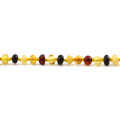 GELANG AMBER BAYI MULTICOLOUR GLOSSY 14CM. 4X3MM