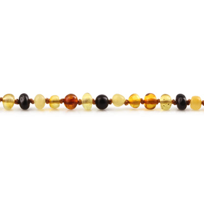 GELANG AMBER BAYI MULTICOLOUR GLOSSY 14CM. 4X3MM
