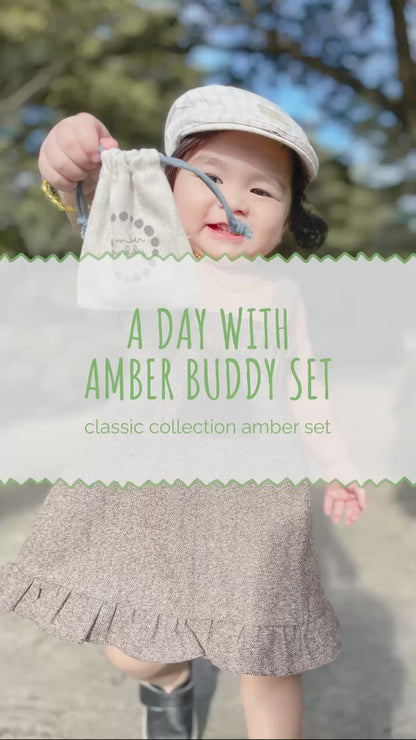 KALUNG & GELANG AMBER UNTUK BAYI TUMBUH GIGI XB54Y